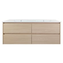Laulea 1500mm Wall Hung Double Vanity with Ceramic Countertop